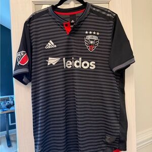 adidas Men’s DC United Black and Red Soccer Jersey